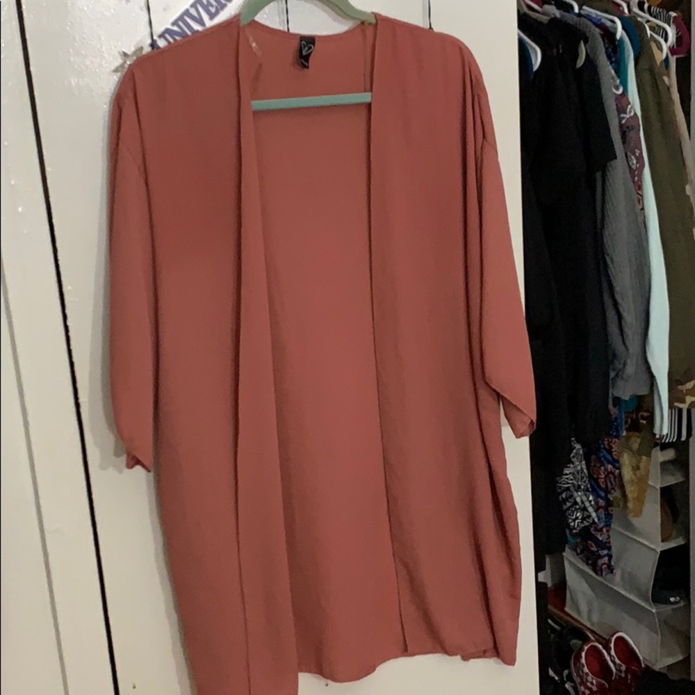 Coral Sheer Shrug
